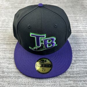 Tampa Bay Devil Rays Hat Cap Mens Fitted 7 5/8 New Era Wool Retro Cooperstown